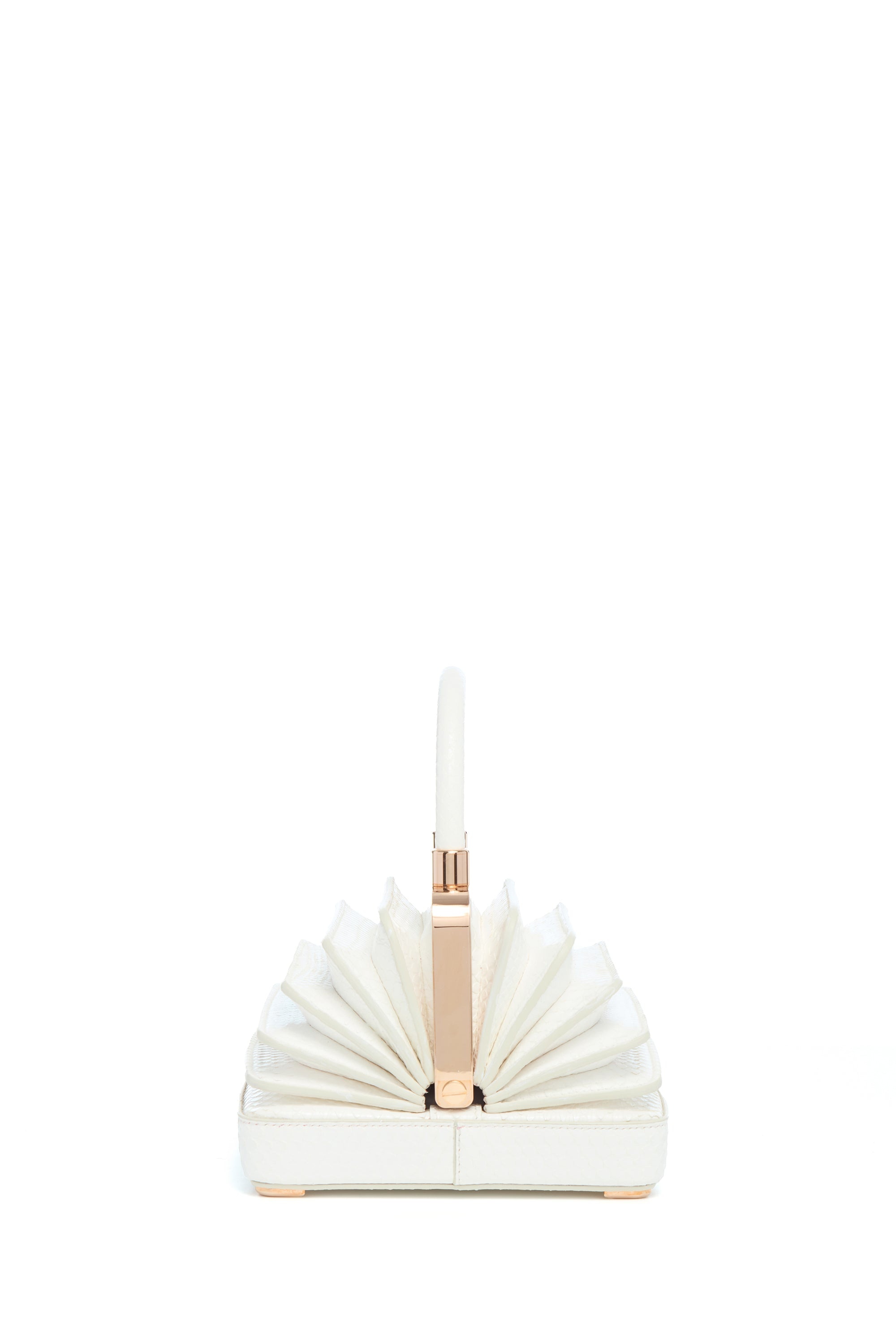 Small Diana Bag in White Snakeskin - 3