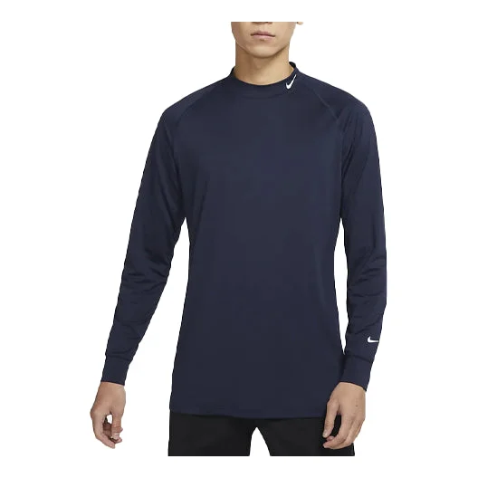 Nike SS22 Dri-FIT Uv Vapor Golf Sports Stand Collar Long Sleeves Obsidian Color CU9803-451 - 1
