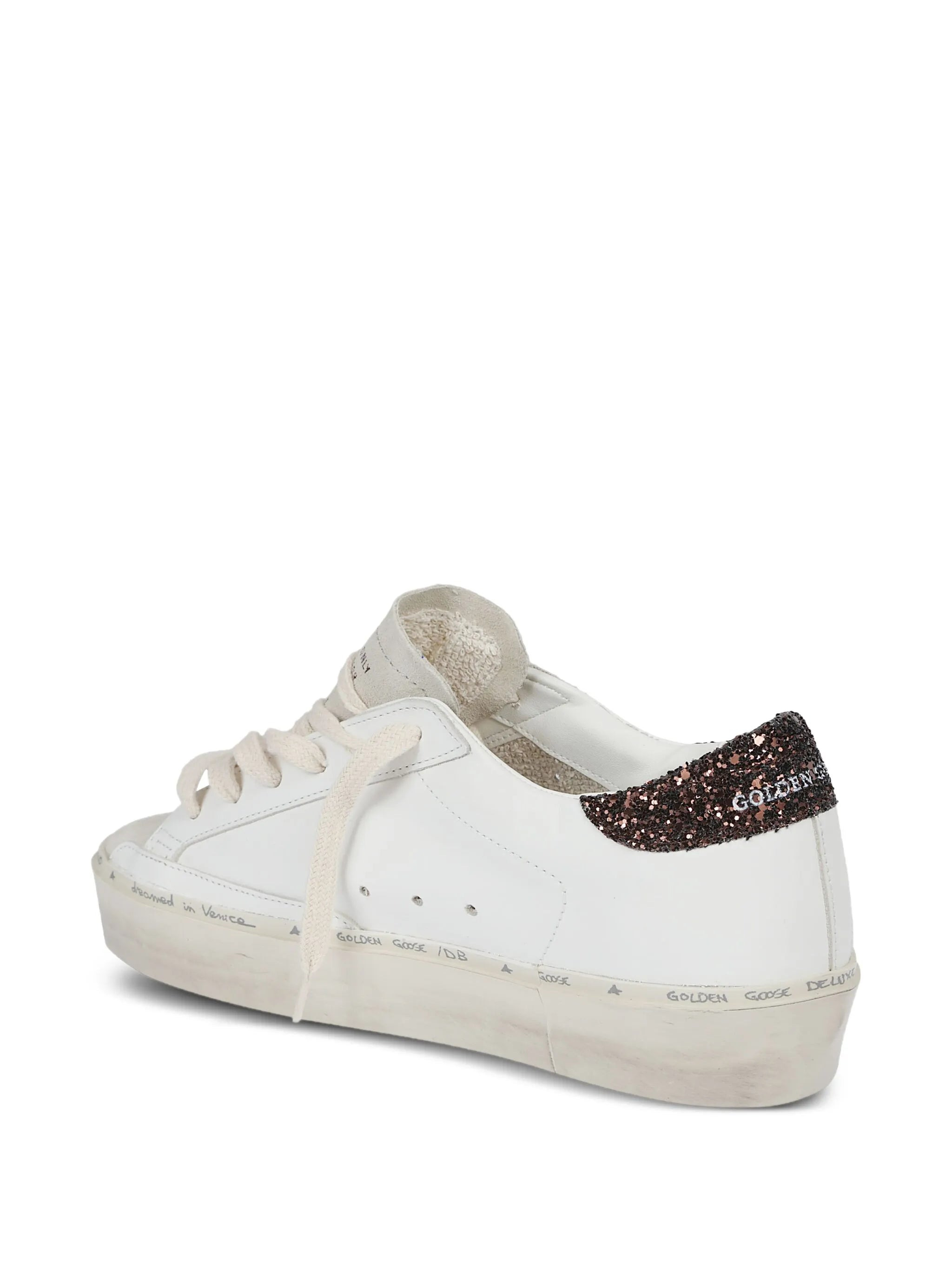 glitter-detail star-patch sneakers - 3