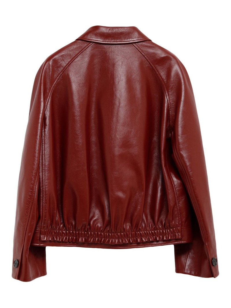 GUCCI rear elasticated leather jacket outlook