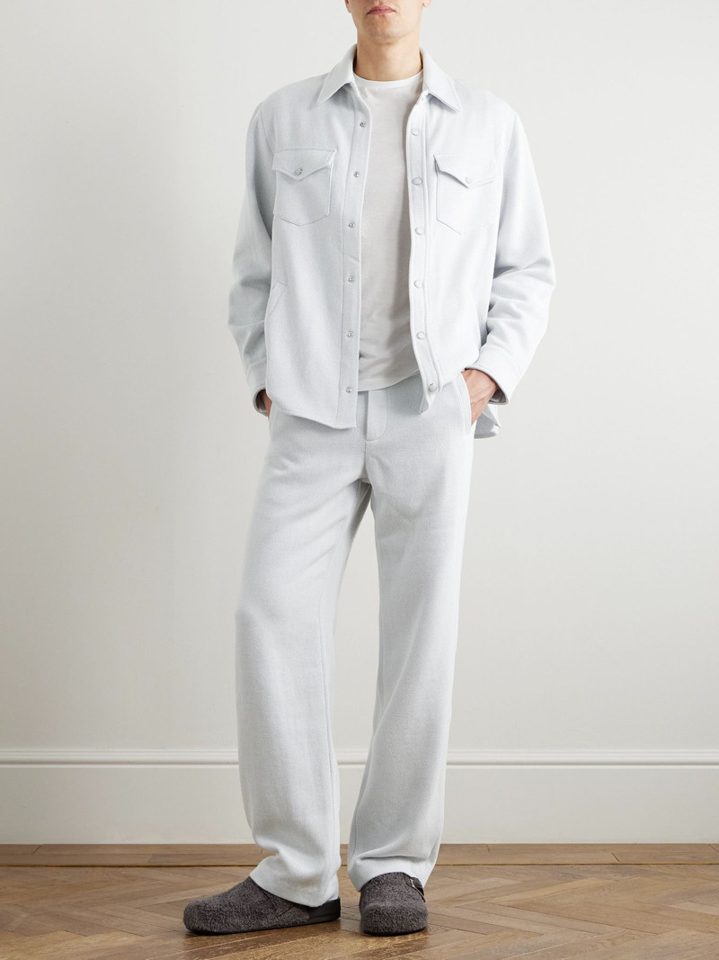 God’s True Cashmere Explorer Straight-Leg Cashmere and Cotton-Blend Twill Trousers White outlook