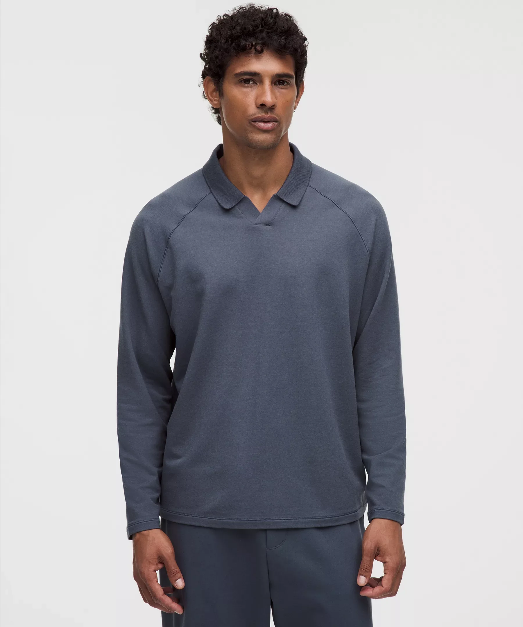 Buttery Loopback Collared Long-Sleeve Shirt - 1