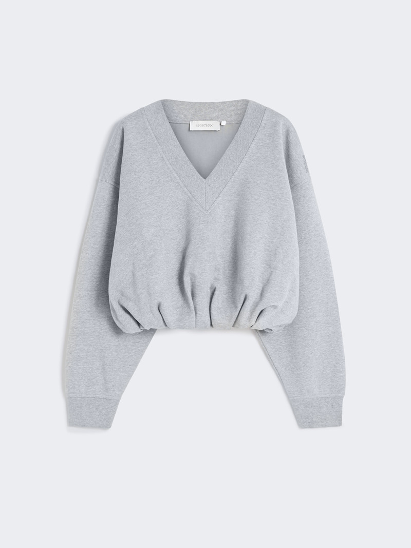 COLLEG V-neck crop sweatshirt 1