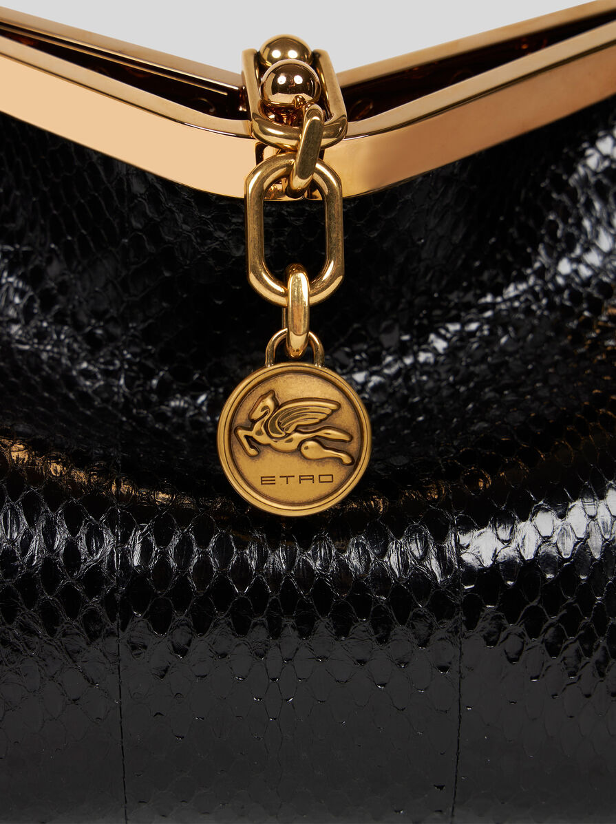 SMALL VELA BAG IN FINE ELAPHE SNAKESKIN - 6