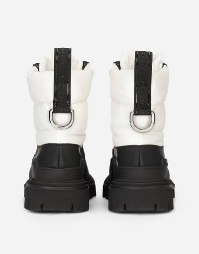 Dolce & Gabbana Rubberized calfskin and nylon hi-trekking boots outlook