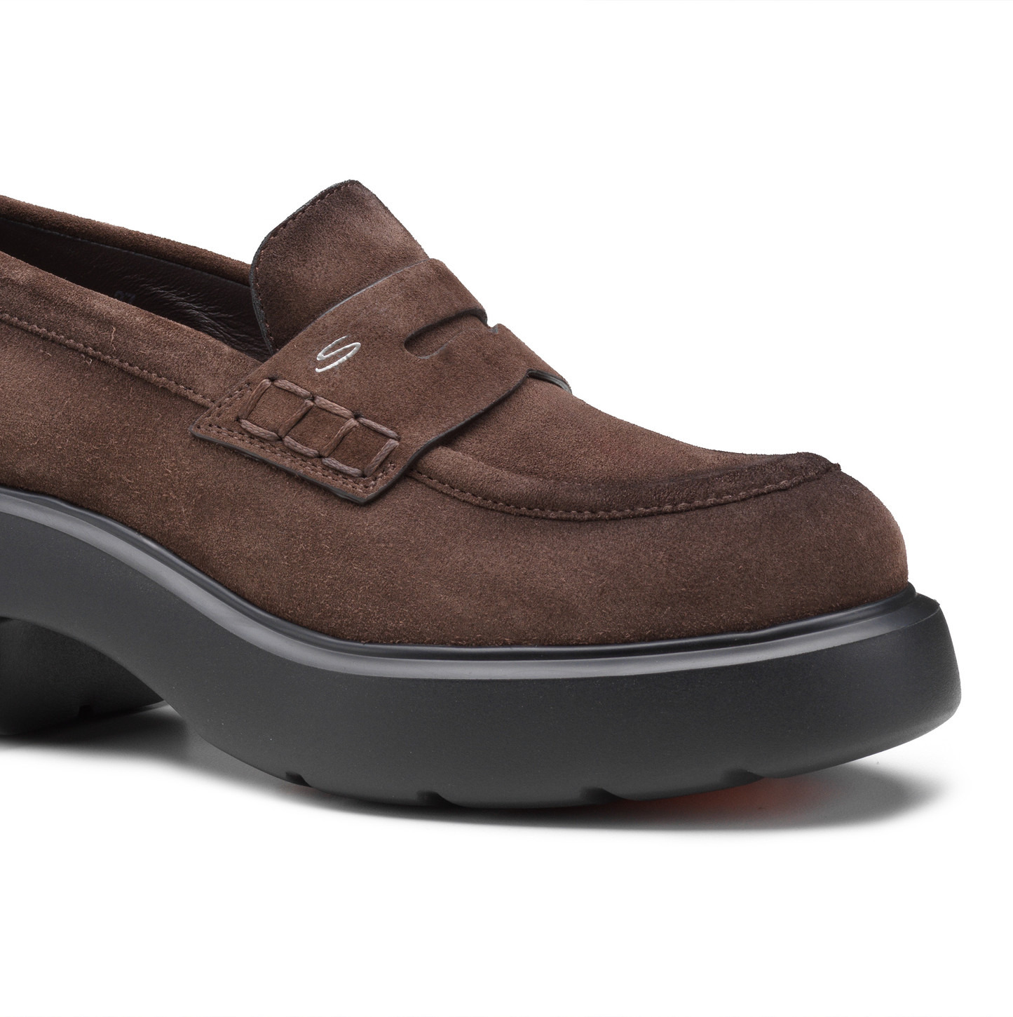 Women's black leather Easy penny loafer - 5