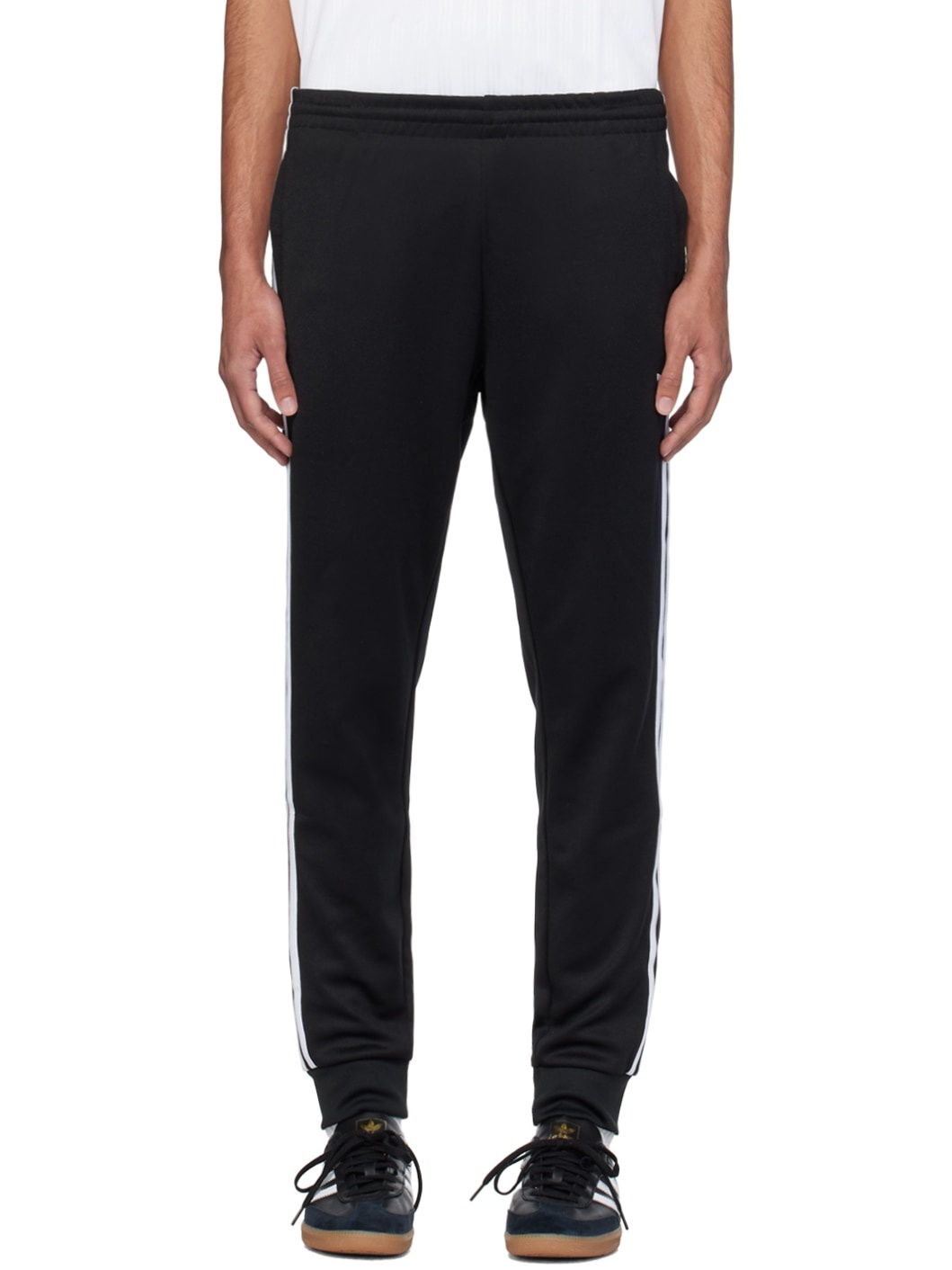 Black 3-Stripe Sweatpants - 1