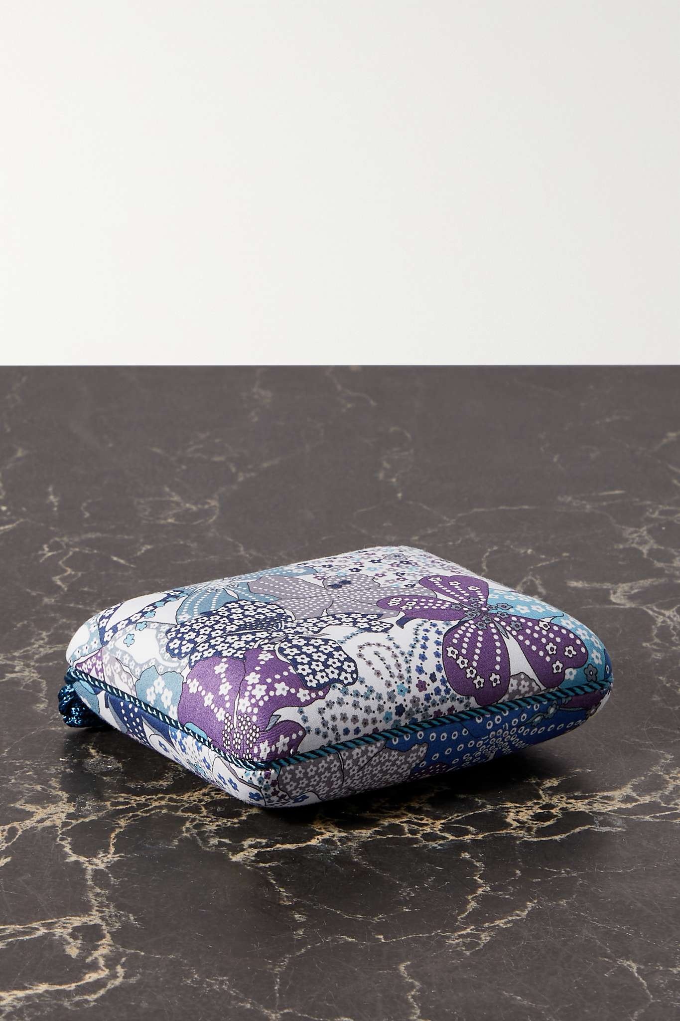 Hawaii small floral-print voile and velvet jewelry box - 3