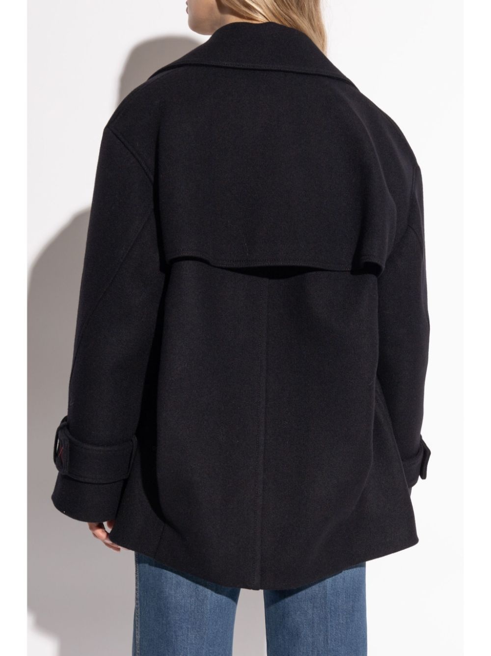 wool double breasted coat - 5