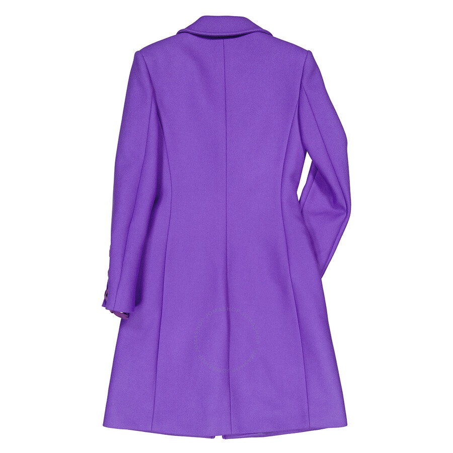Moschino Ladies Purple Long Single-Breasted Coat - 2