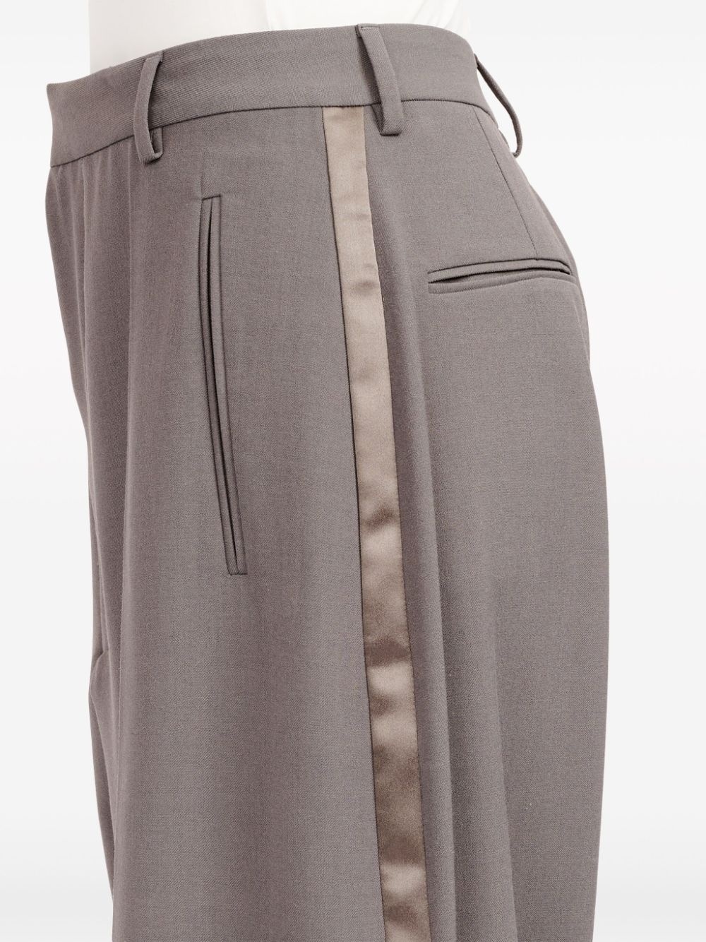 fluid gabardine trousers - 7