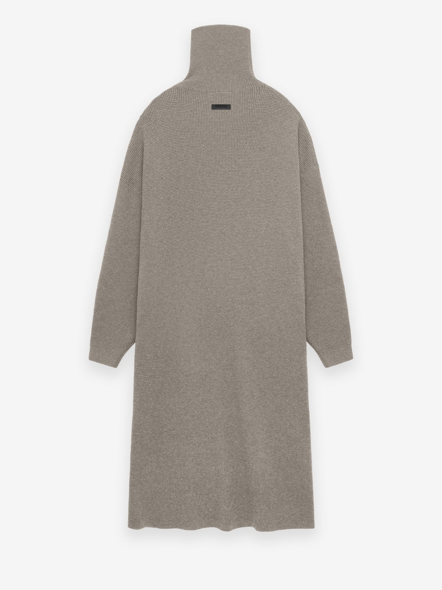 Women's Waffle Knit Turtleneck Dress - 2