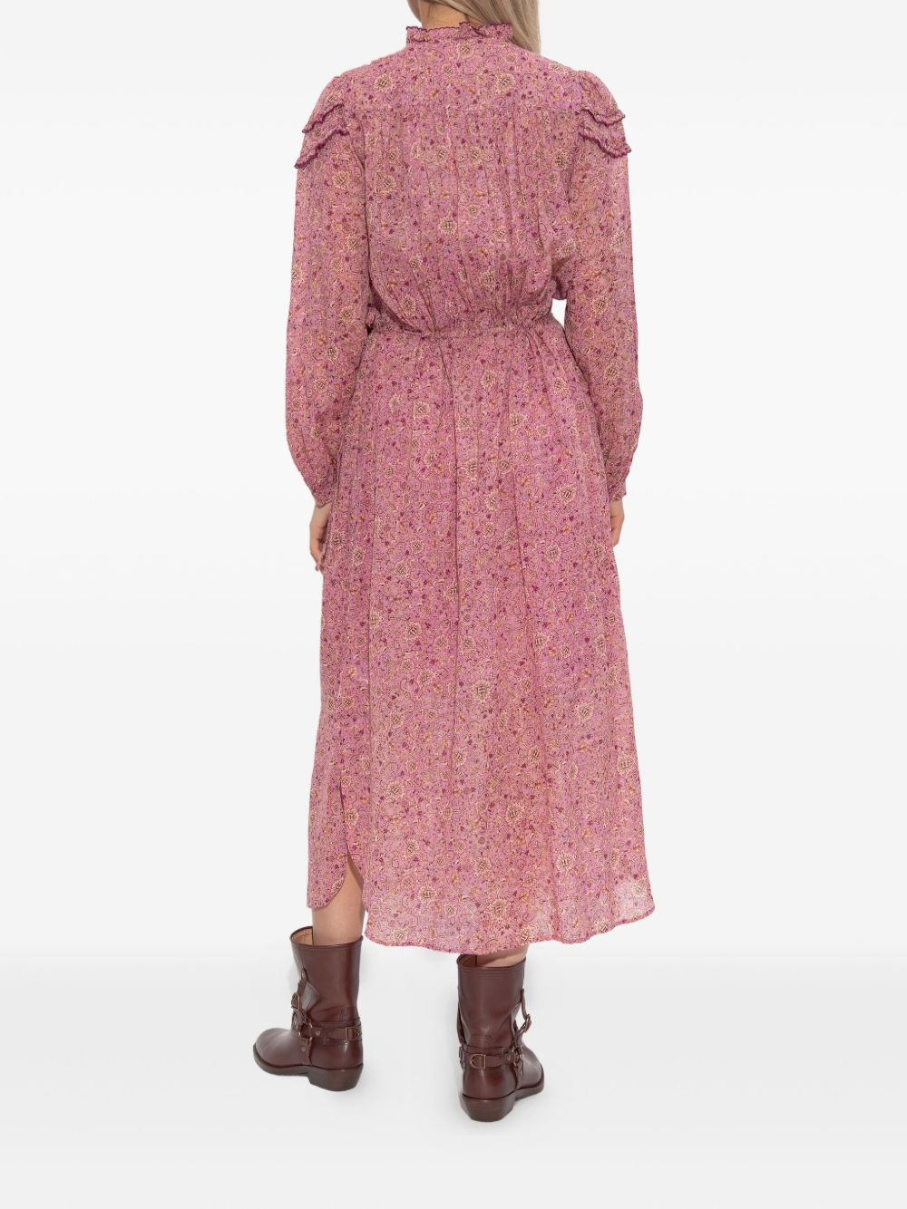 floral-print midi dress - 3