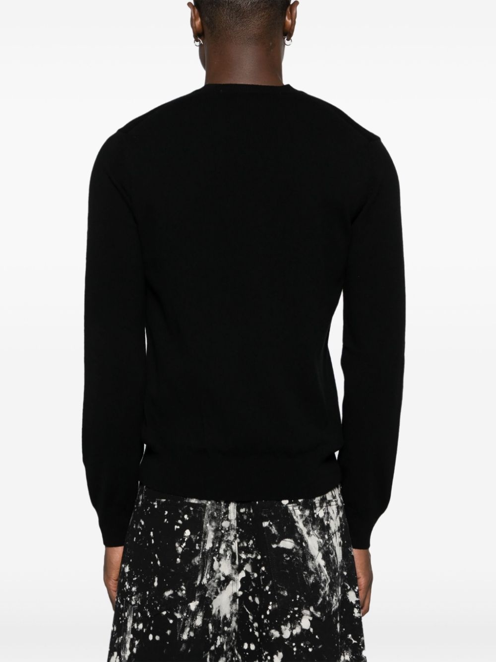 Heart-patch wool jumper - 5