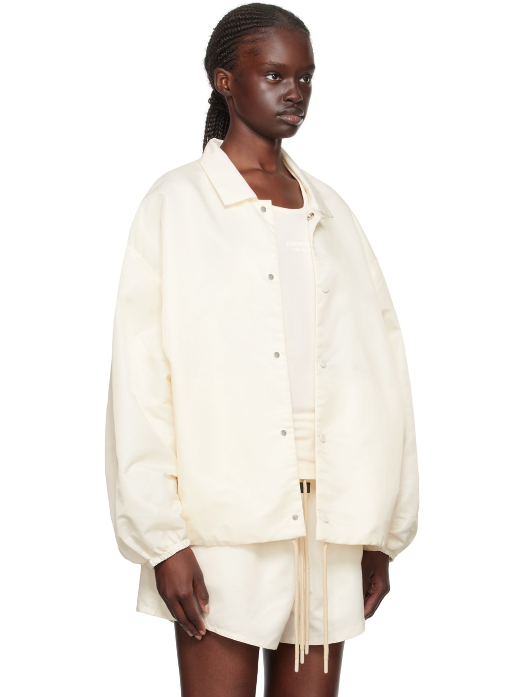 Off-White Drawstring Jacket - 2