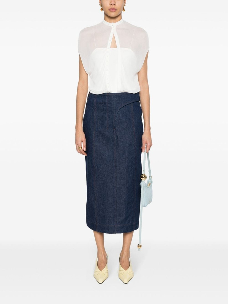 JACQUEMUS La Jupe de-Nimes Obra denim midi skirt outlook