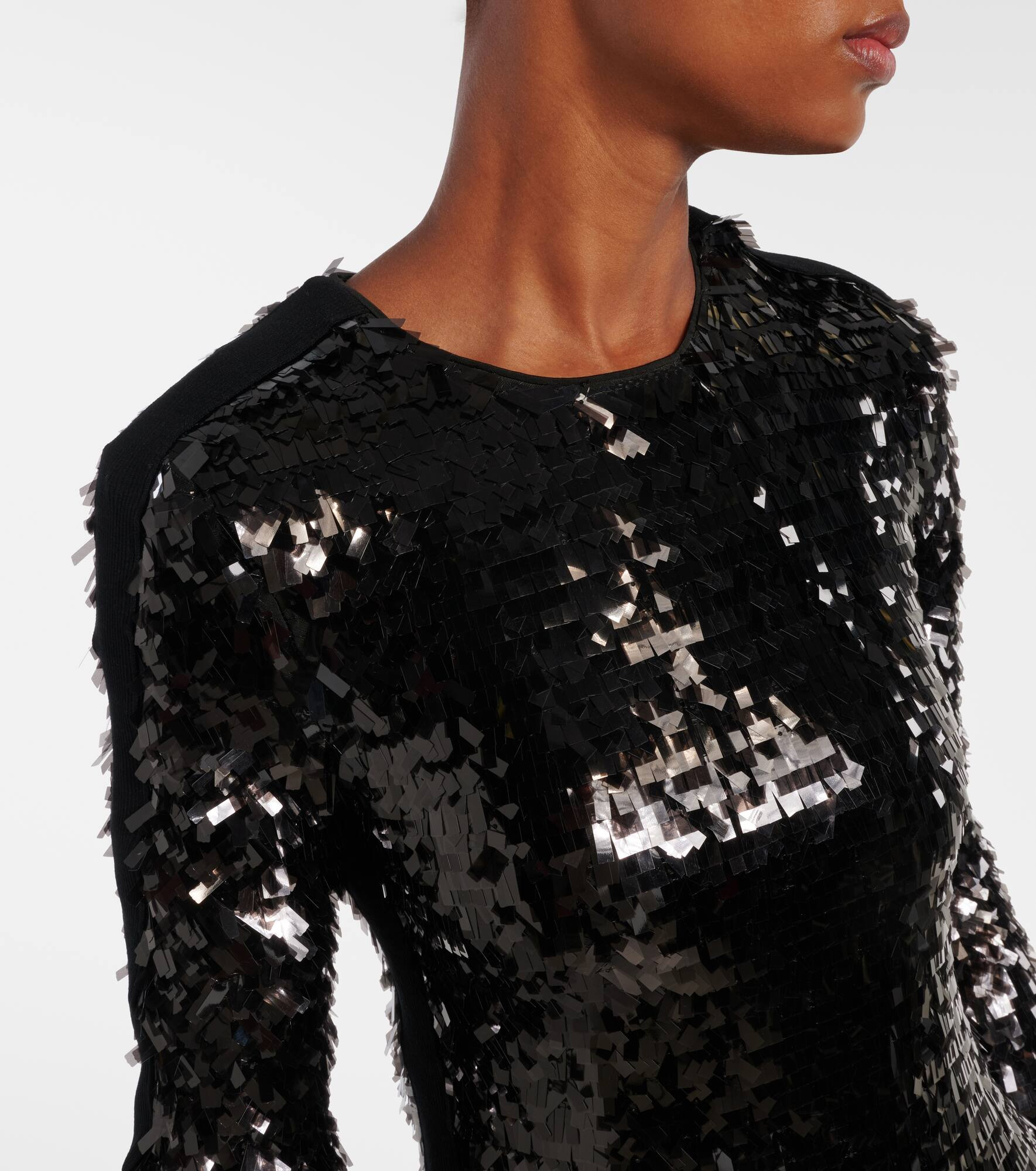Elleni sequined jersey midi dress - 4