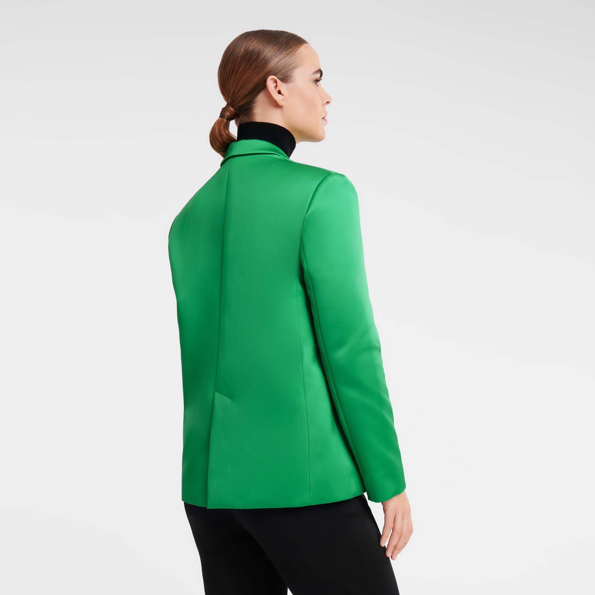 Oversize jacket Green - Satin - 3