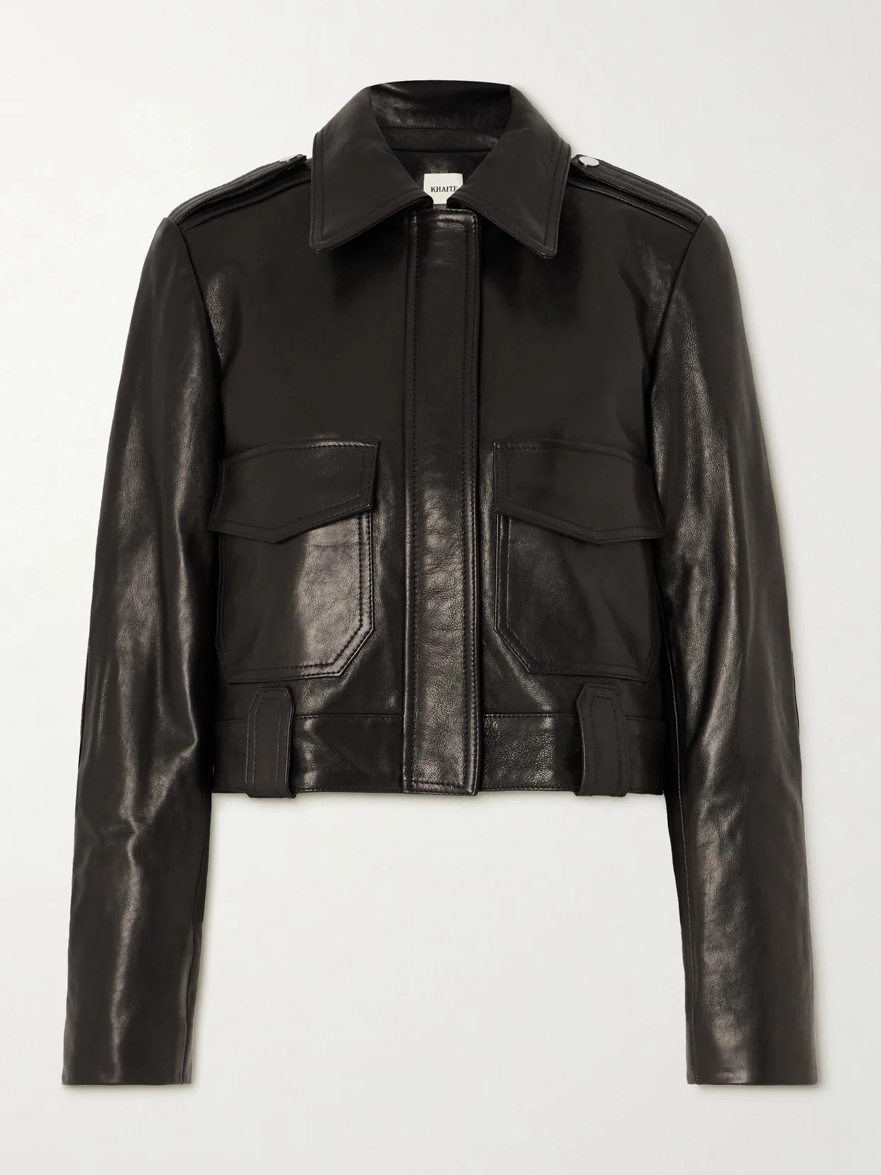 Cordelia Cropped Leather Jacket - 1