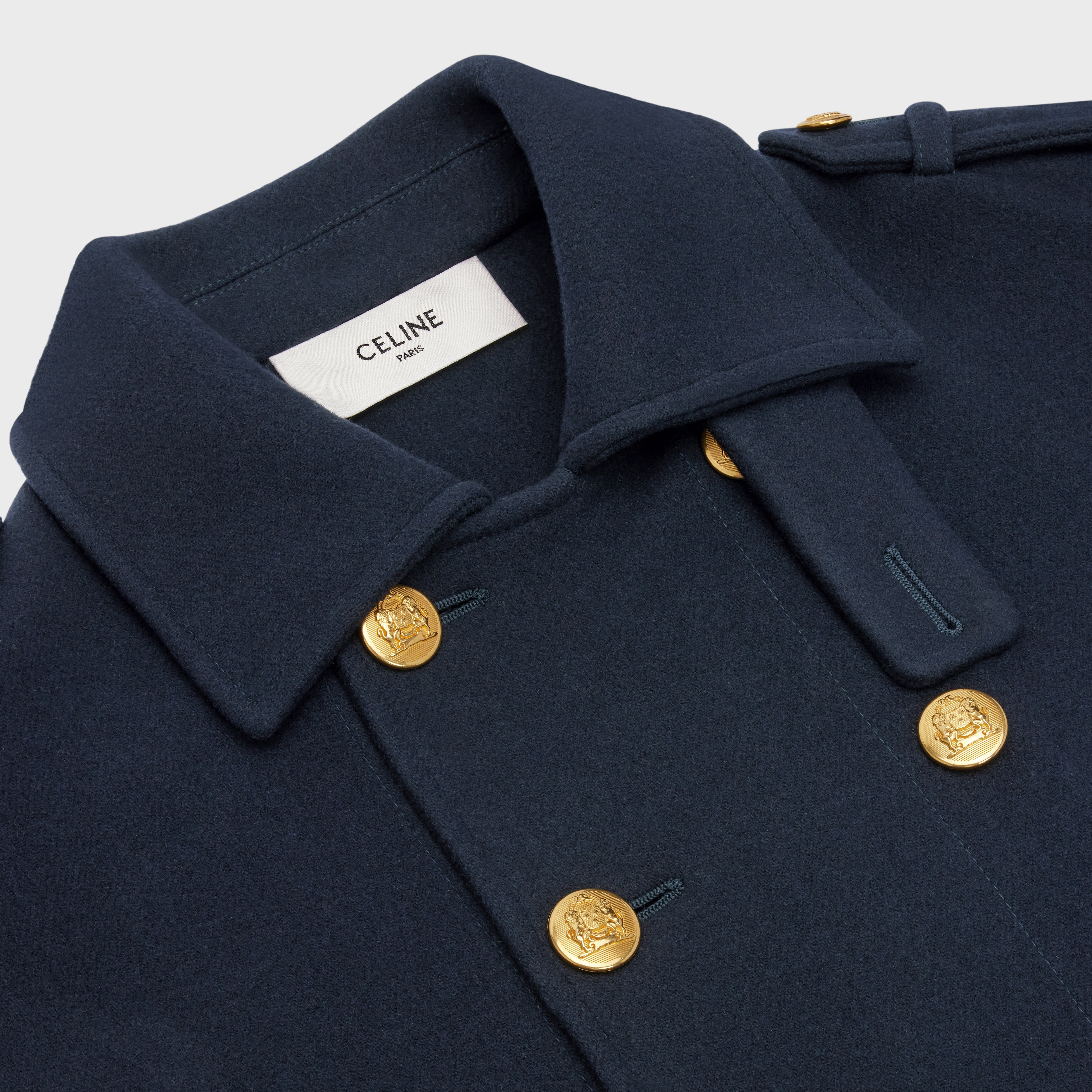 MILITARY PEACOAT IN FELT - 3