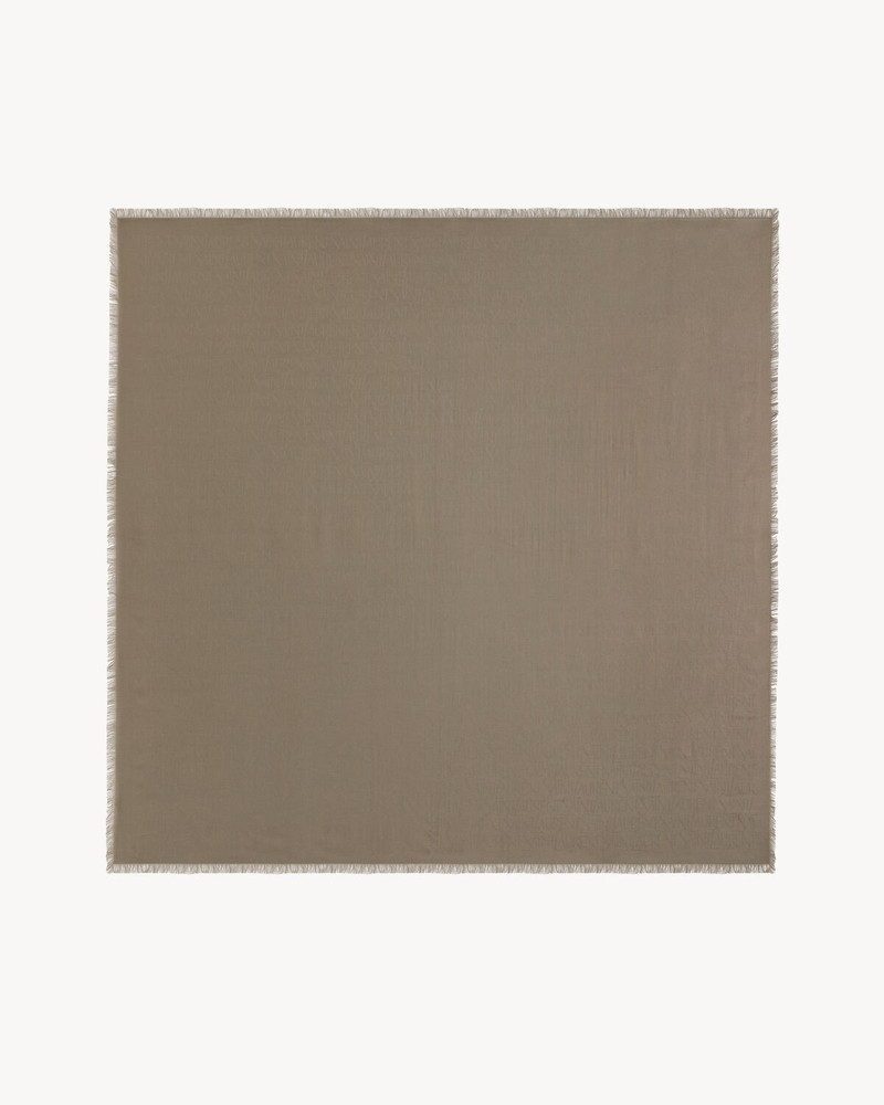 SAINT LAURENT SAINT LAURENT LARGE SQUARE SCARF IN MODAL AND CASHMERE outlook
