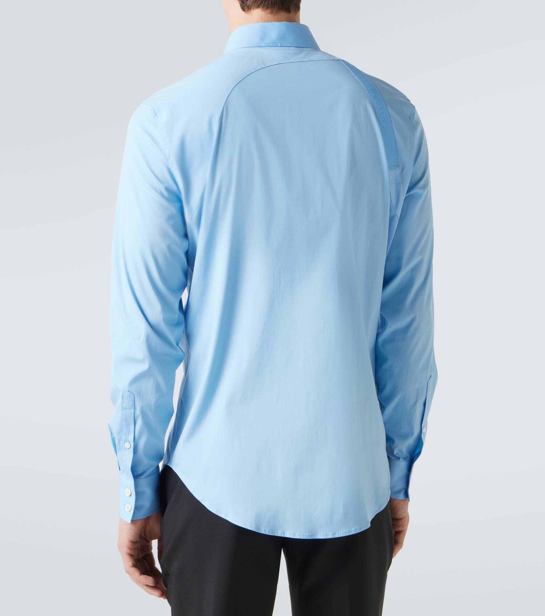 Cotton-blend poplin shirt - 4