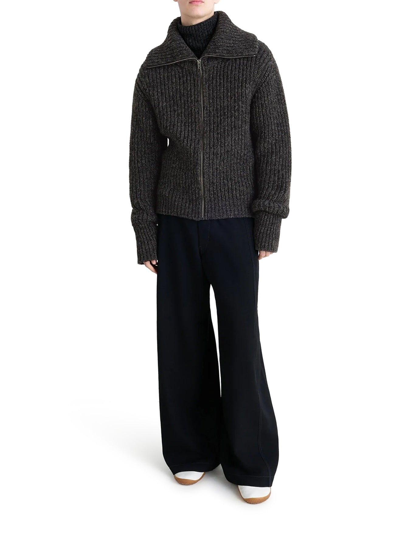 ALPACA ZIP-UP CARDIGAN - 1