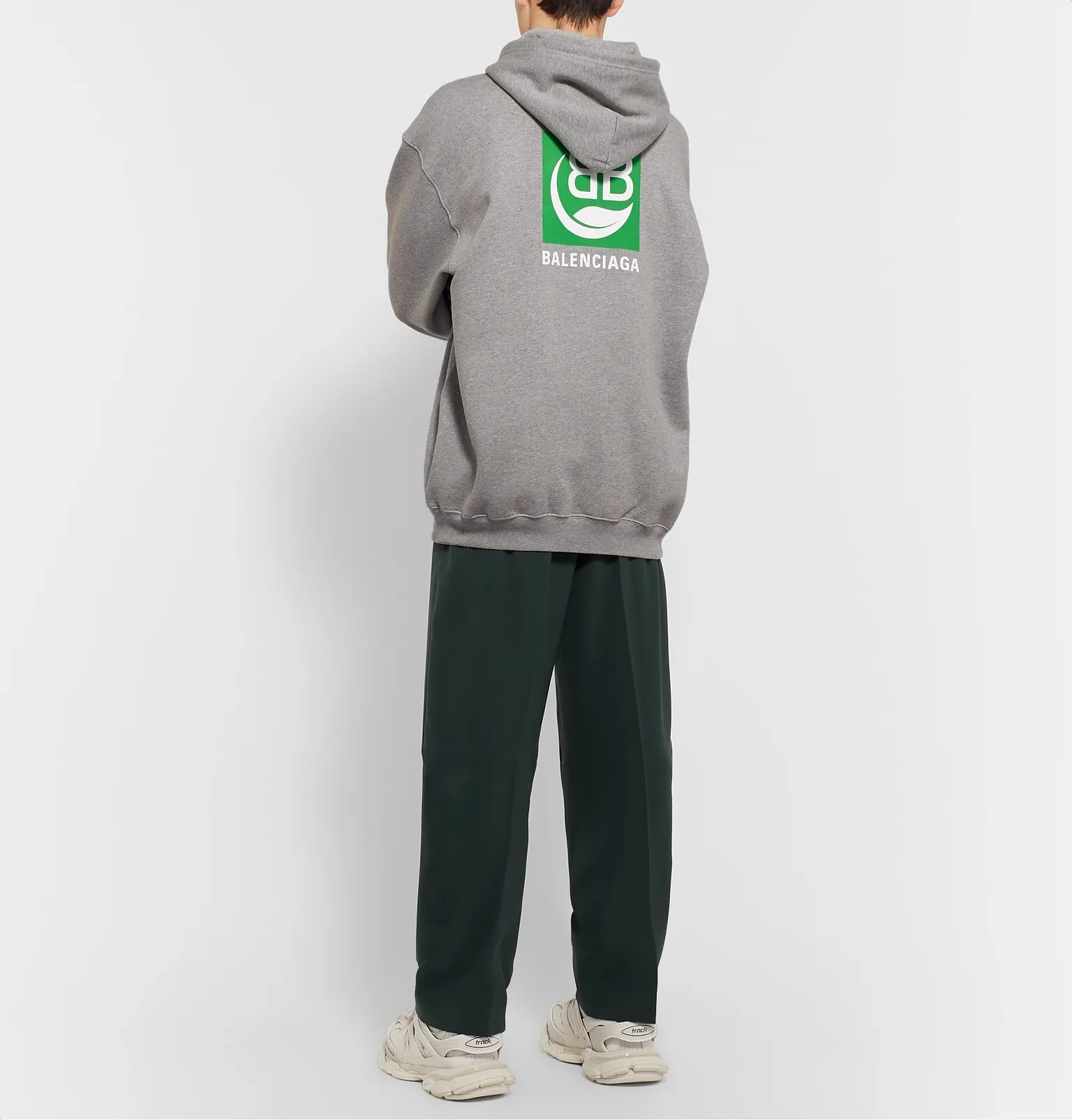 Oversized Logo-Print Fleece-Back Cotton-Jersey Hoodie - 2