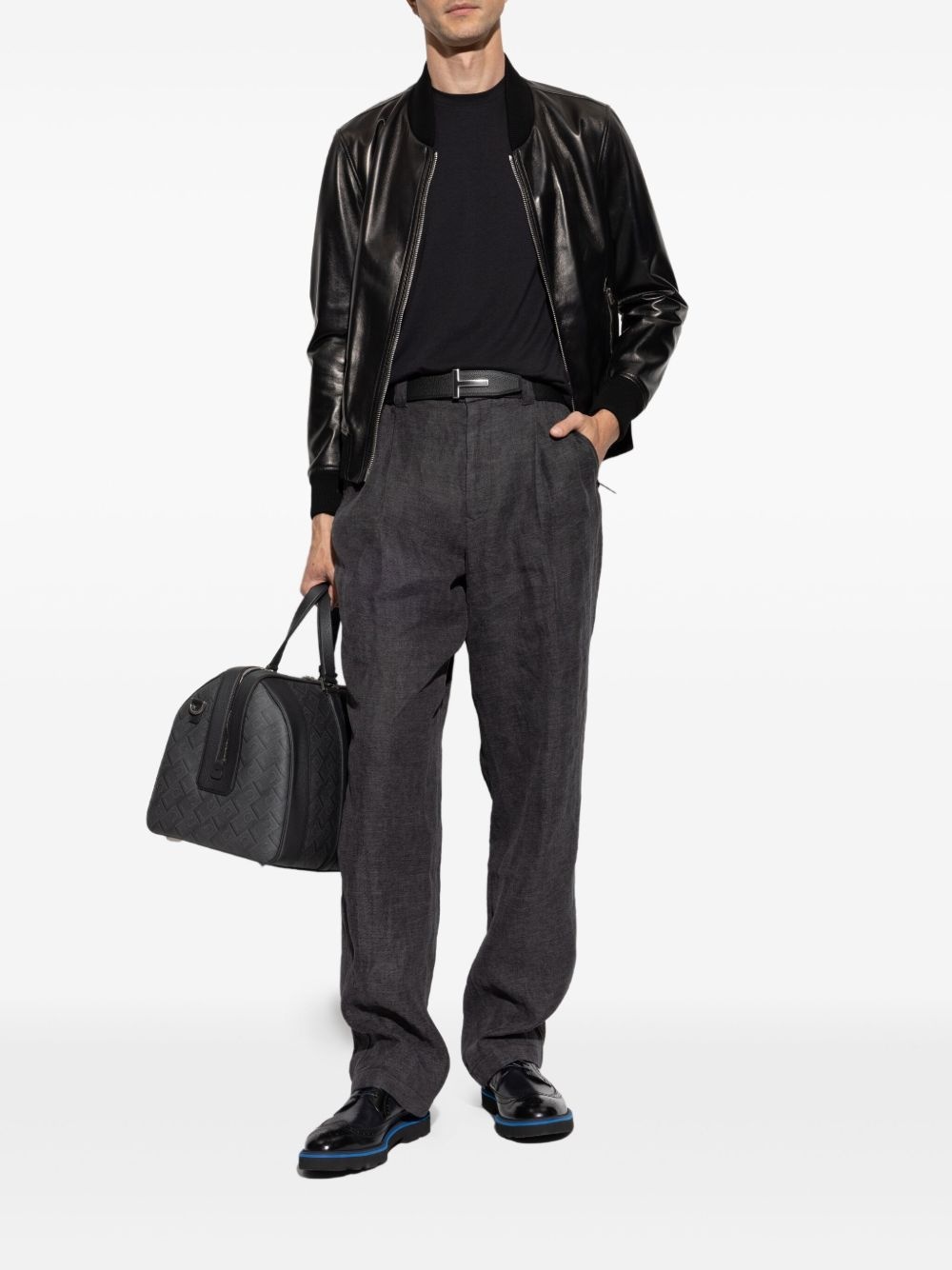 leather bomber jacket - 2