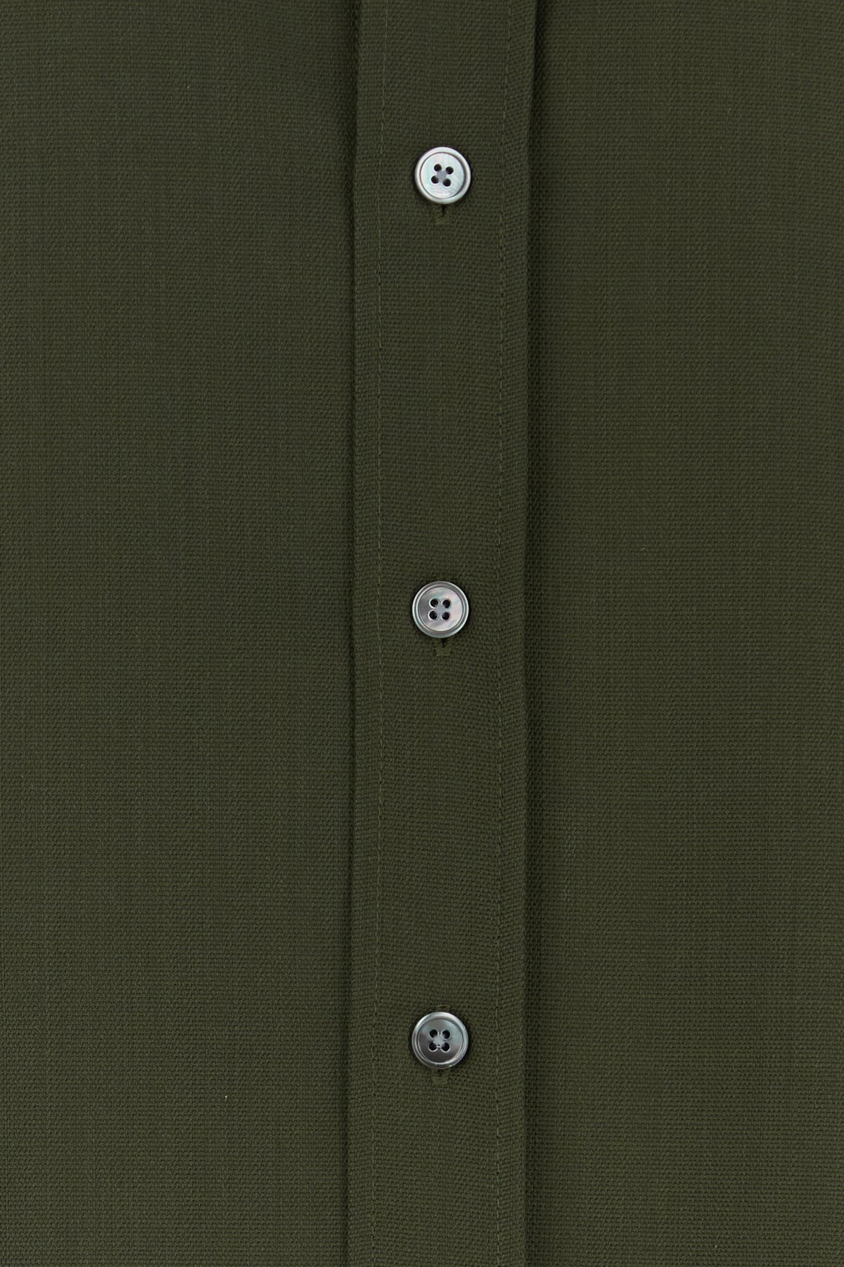 Olive green wool oversize shirt - 3
