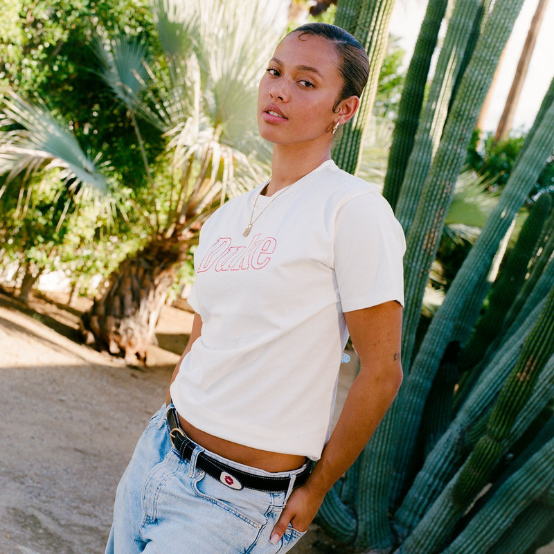 Duke Vintage White Chainstitch T-Shirt 8