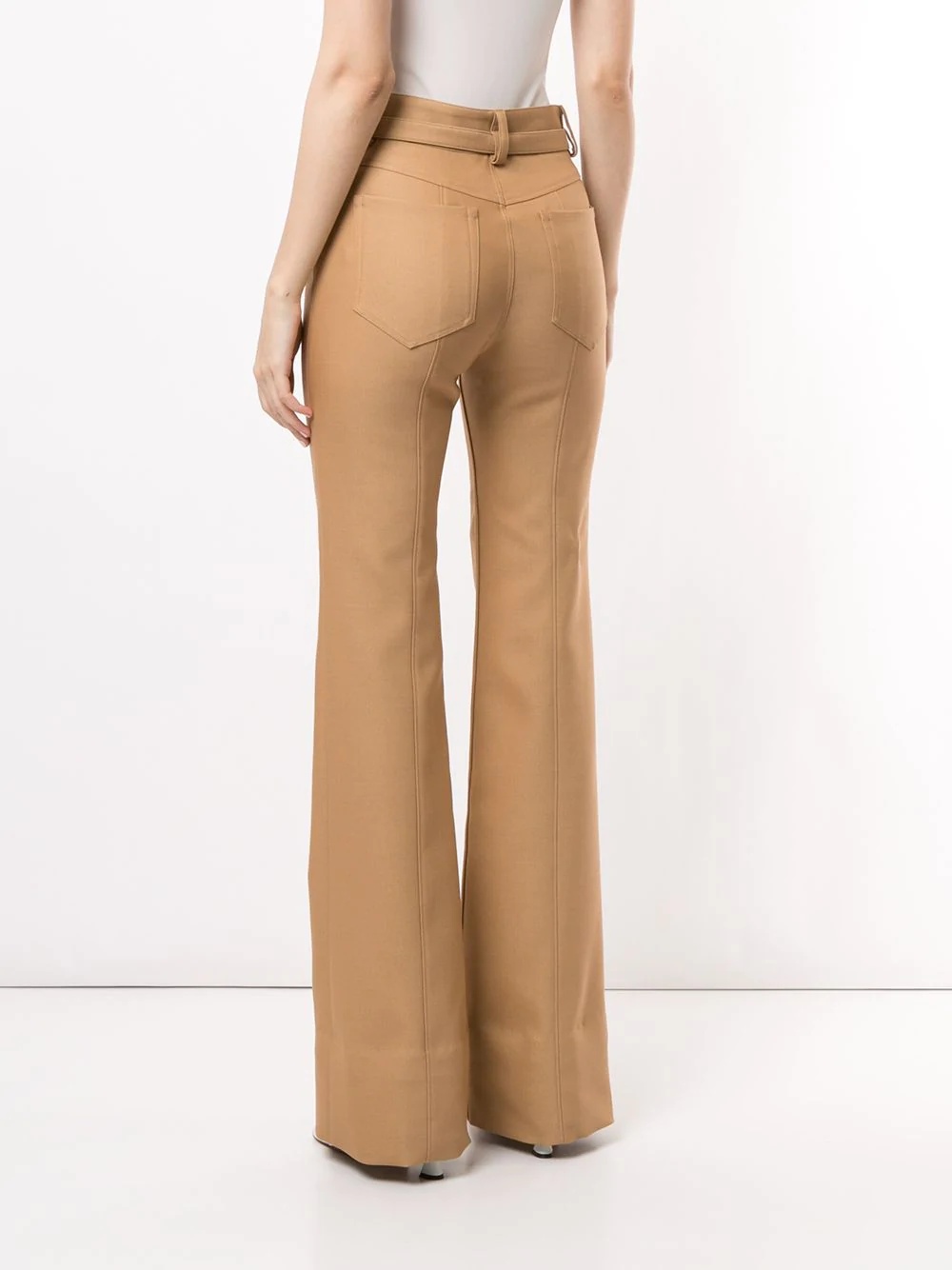 tailored flared high~waisted trousers - 4