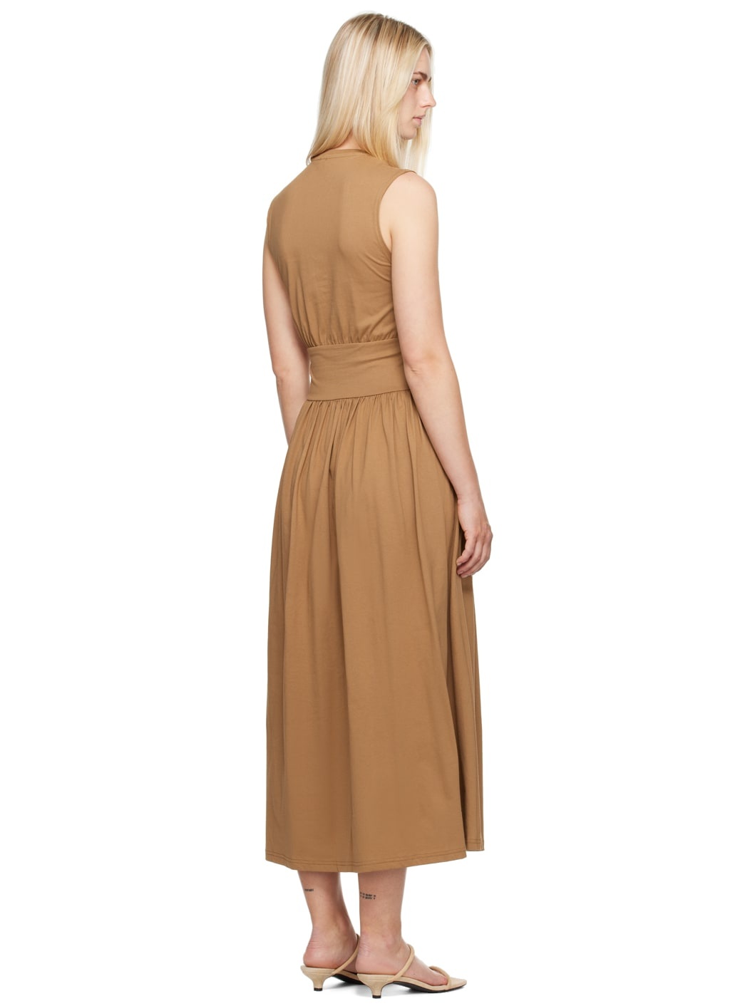 SSENSE Exclusive Brown Tee Midi Dress - 3