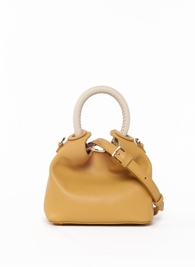 Madeleine Leather Mustard/Caviar Beige 3