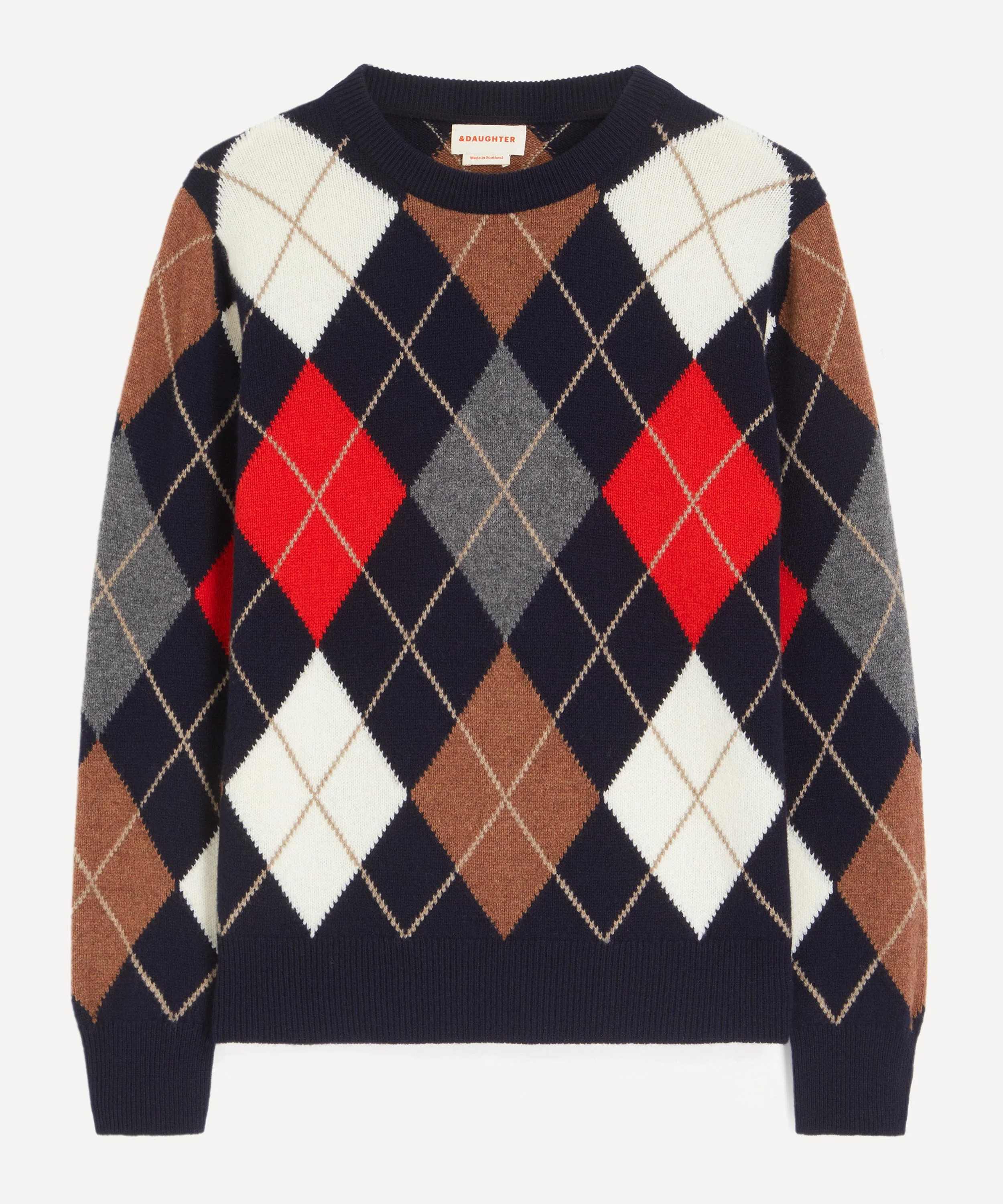 Ava Argyle Crewneck Jumper - 1