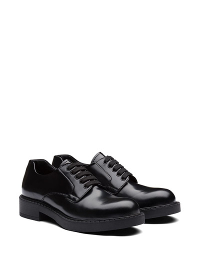 Prada brushed leather Derby shoes outlook