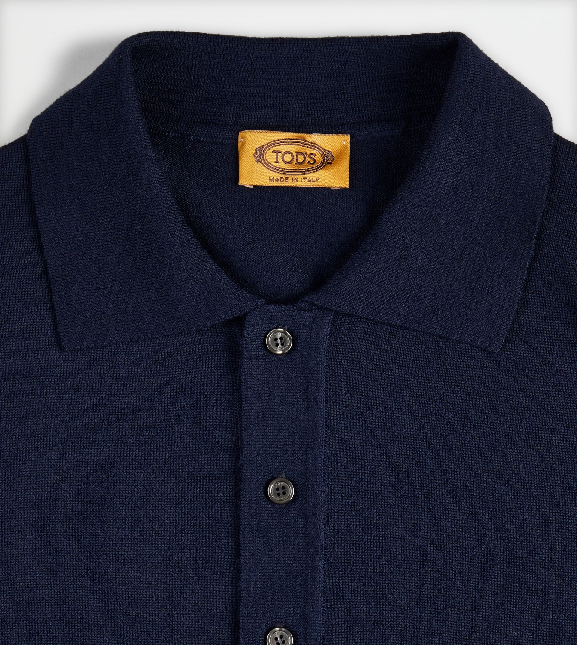 POLO SHIRT IN WOOL - BLUE, BROWN - 8