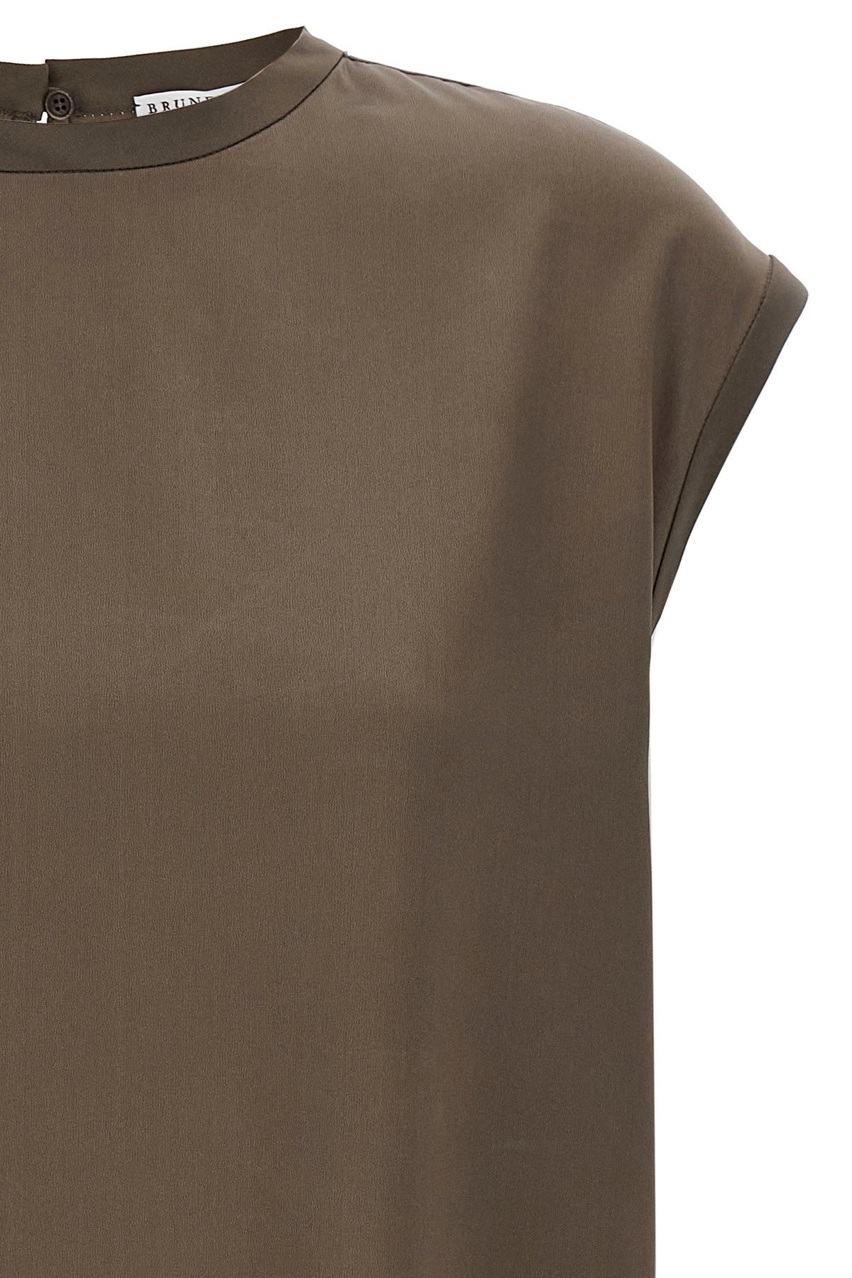Brunello Cucinelli Women Monile Satin T-Shirt - 3