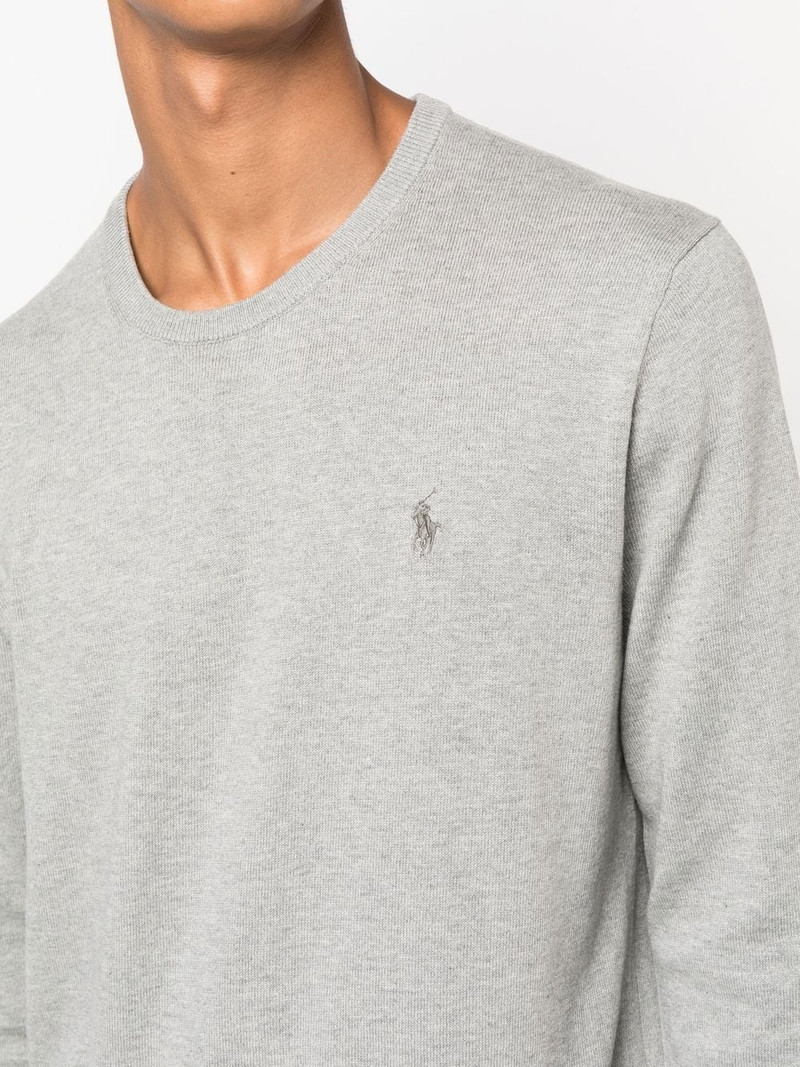 logo-embroidered cotton-cashmere jumper 5