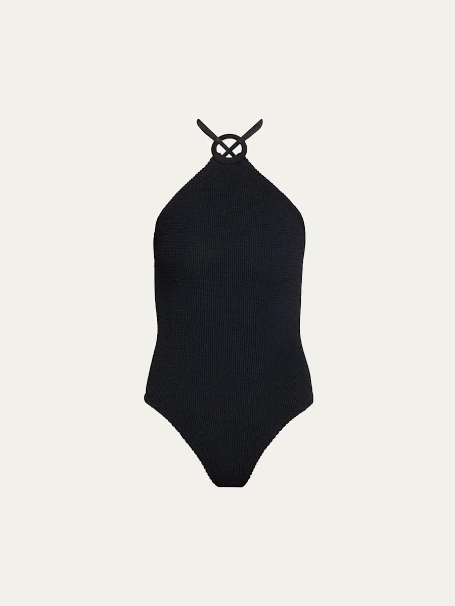 Jasmine High-Neck One-Piece Swimsuit - 1