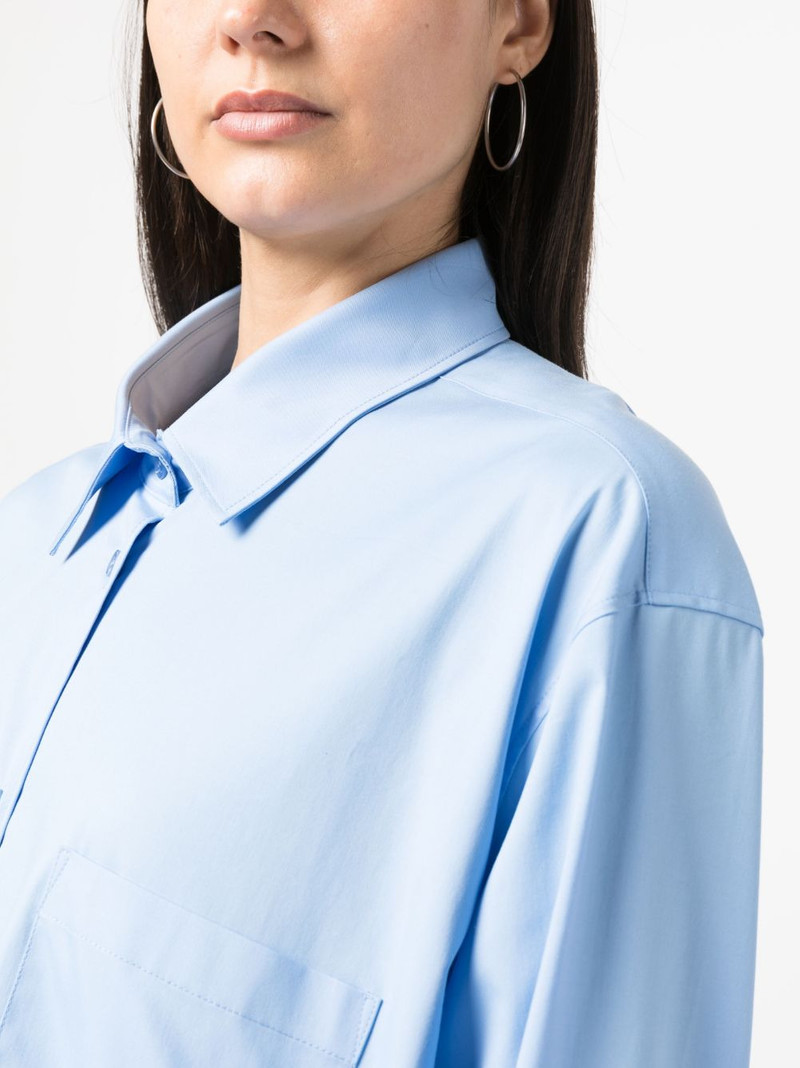 drawstring waist poplin shorts 5