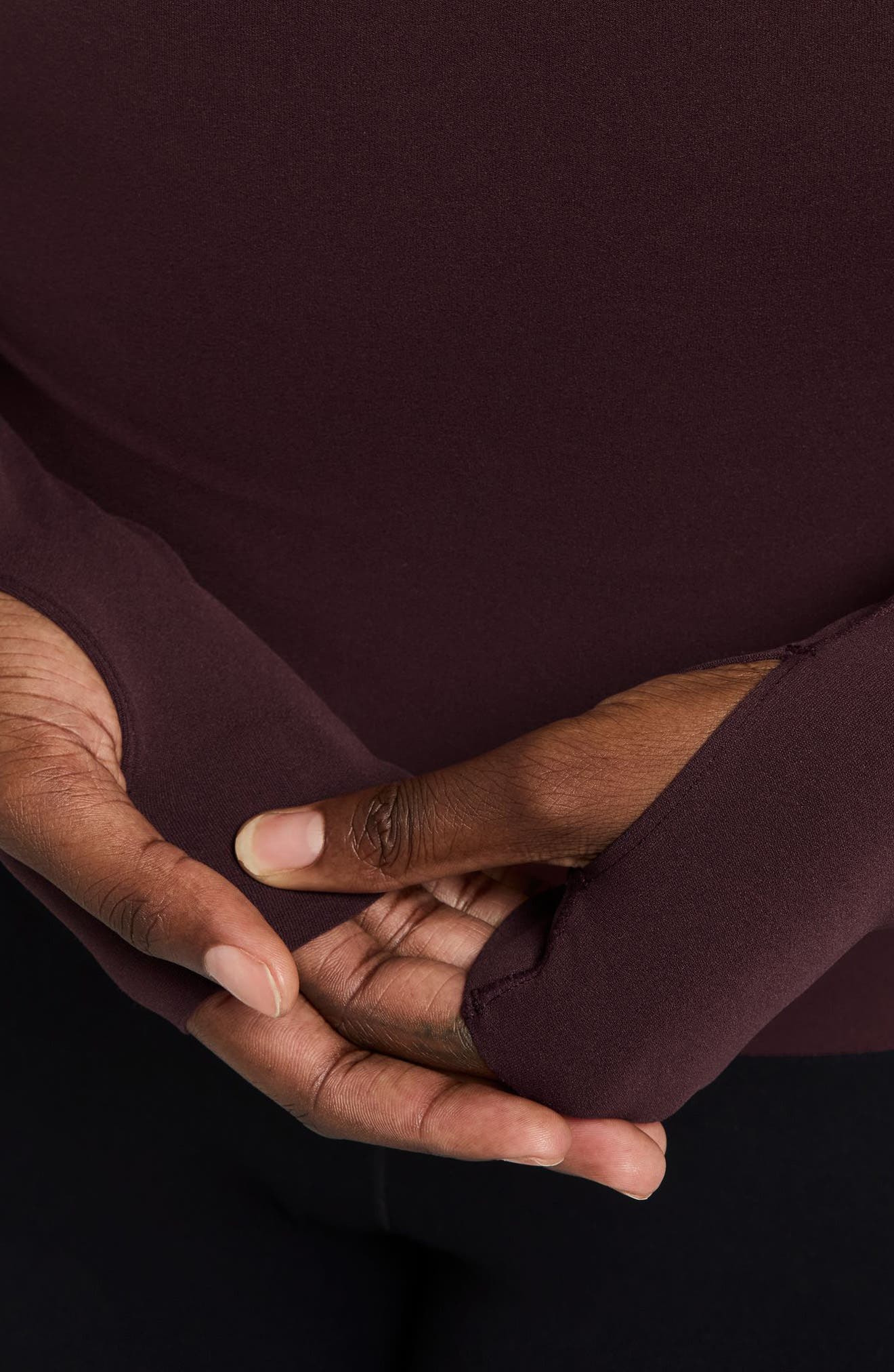 Nike Zenvy Dri-FIT Open Back Top in Burgundy Crush/White at Nordstrom - 3