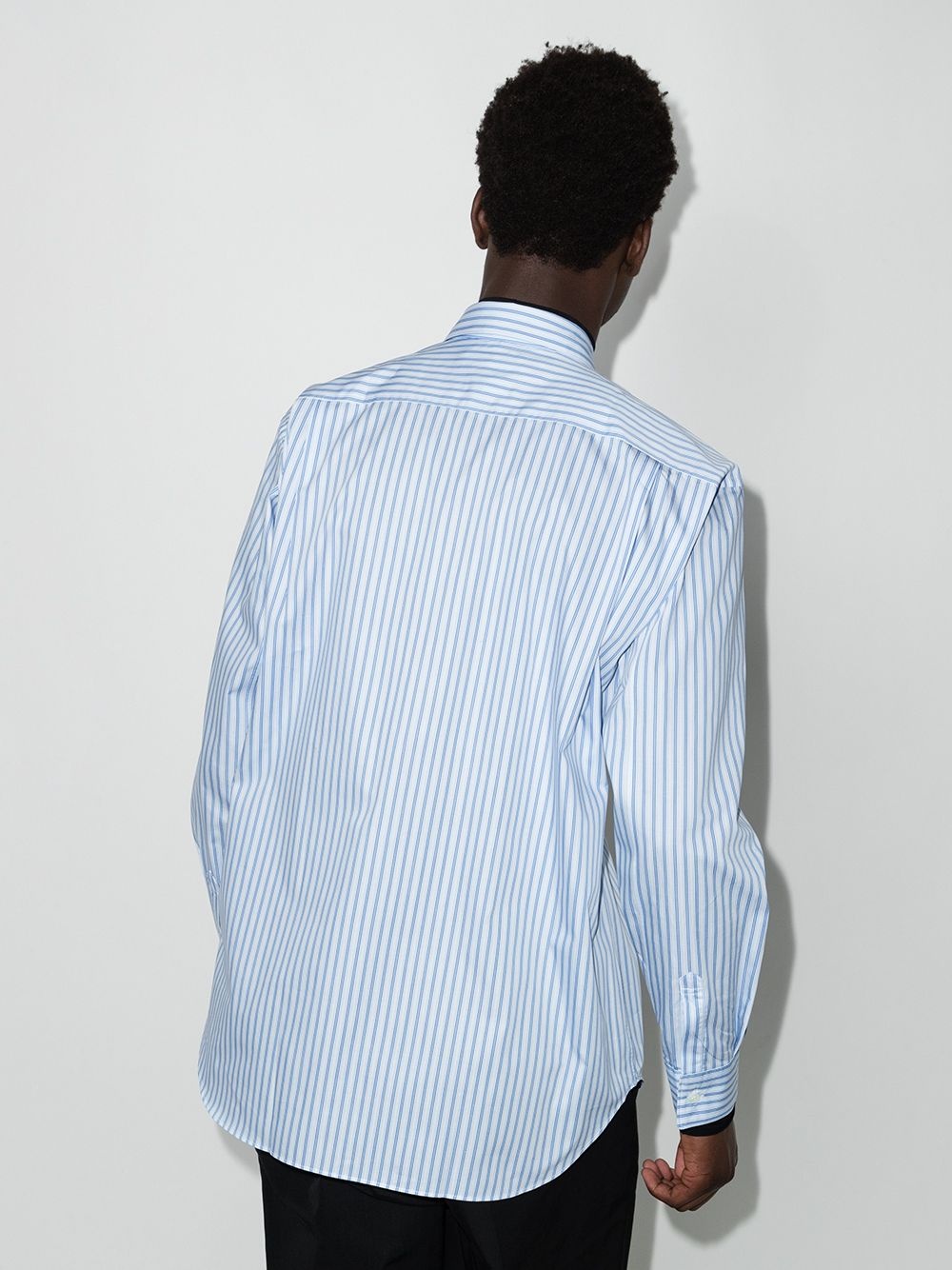 stripe-print cotton shirt - 3