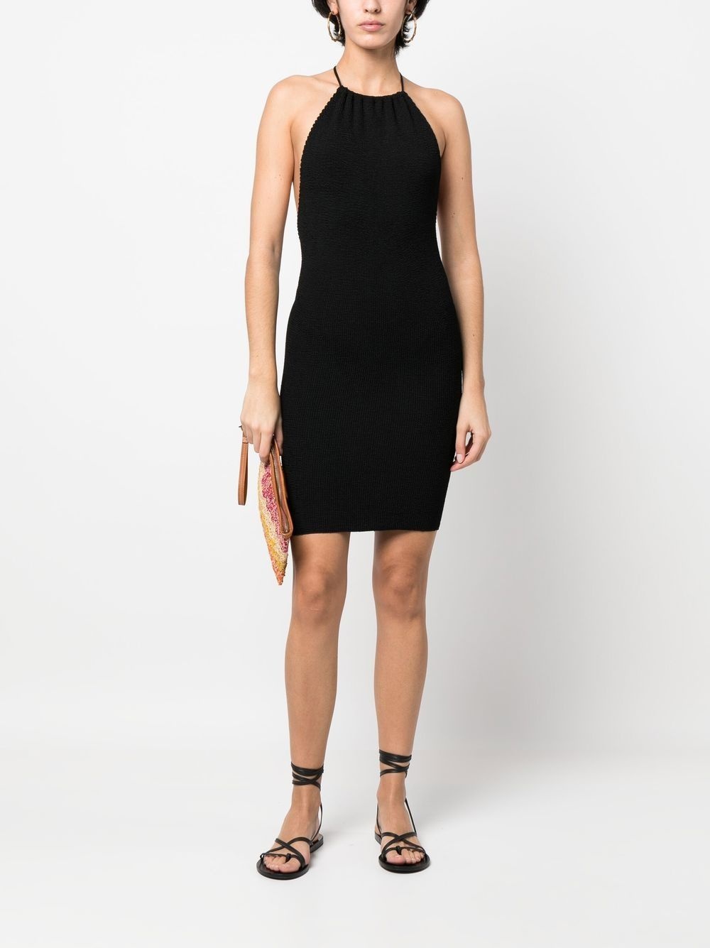 seersucker bodycon dress - 2