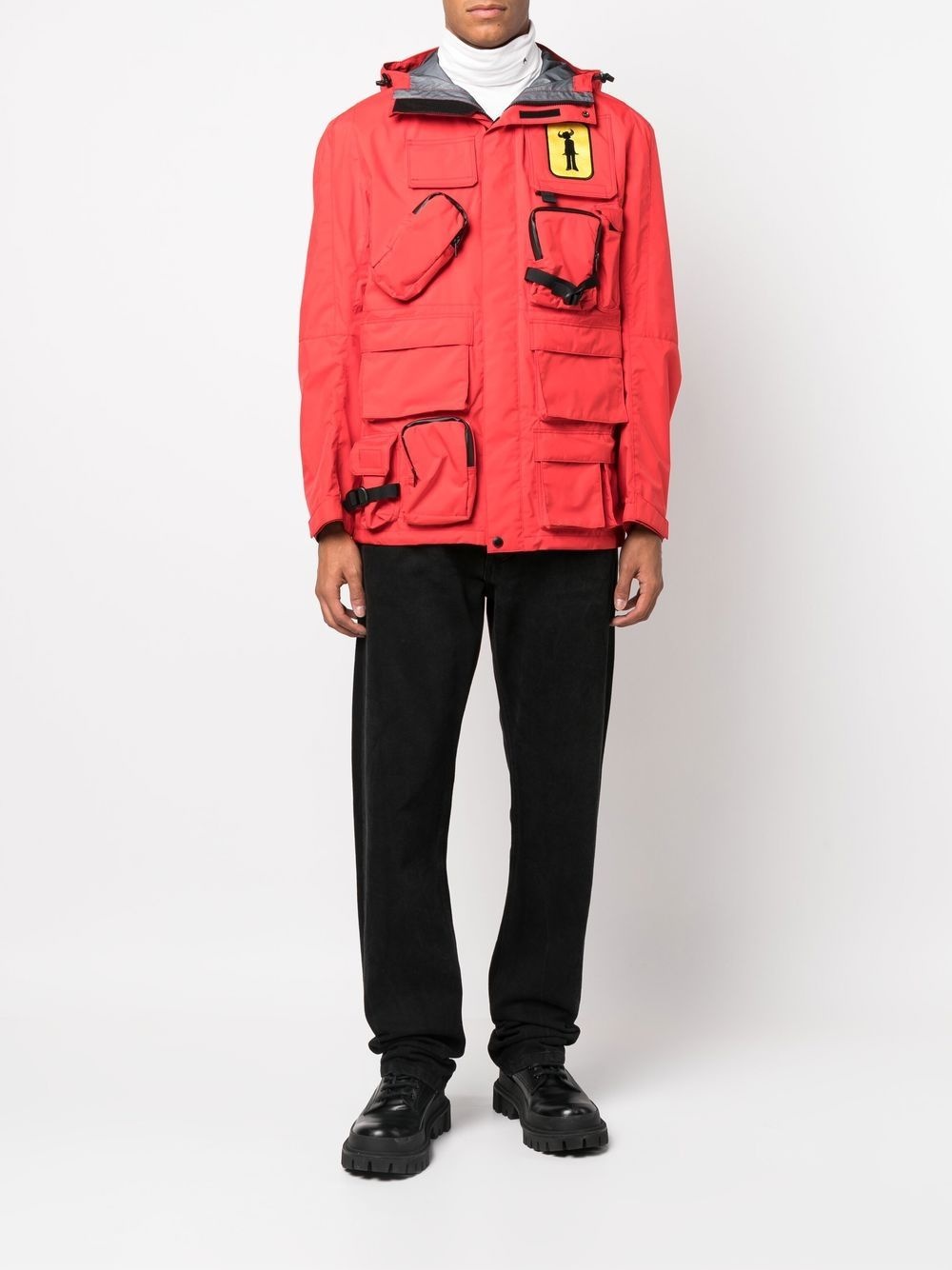 Junya Watanabe MAN logo-patch hooded jacket | REVERSIBLE