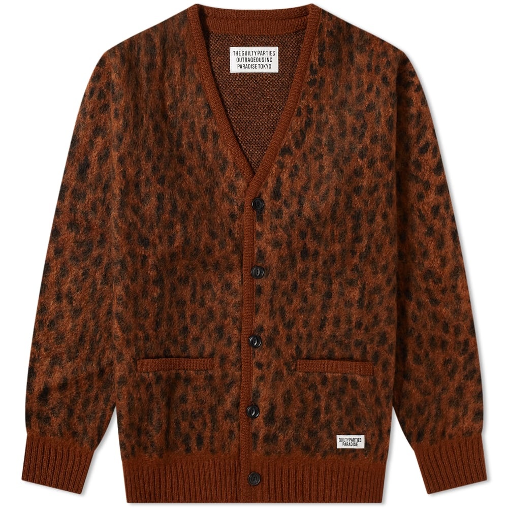 Wacko Maria Leopard Mohair Cardigan - 1