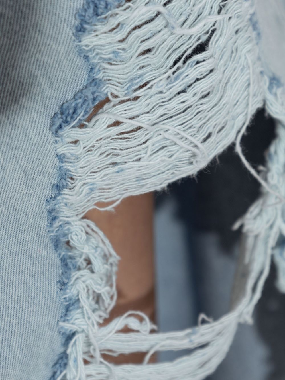 draped denim skirt - 5