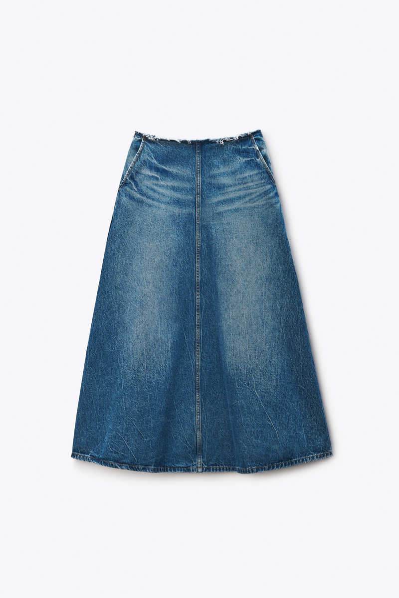 A-Line Denim Skirt Midi 1