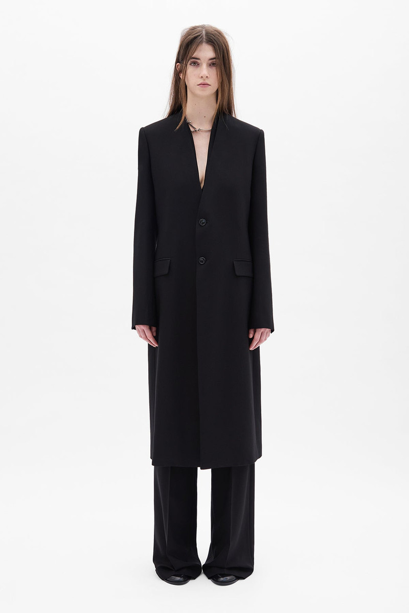 Kaat Straight Collarless Coat 1