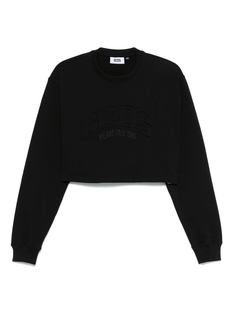 logo cropped sweatshirt 1